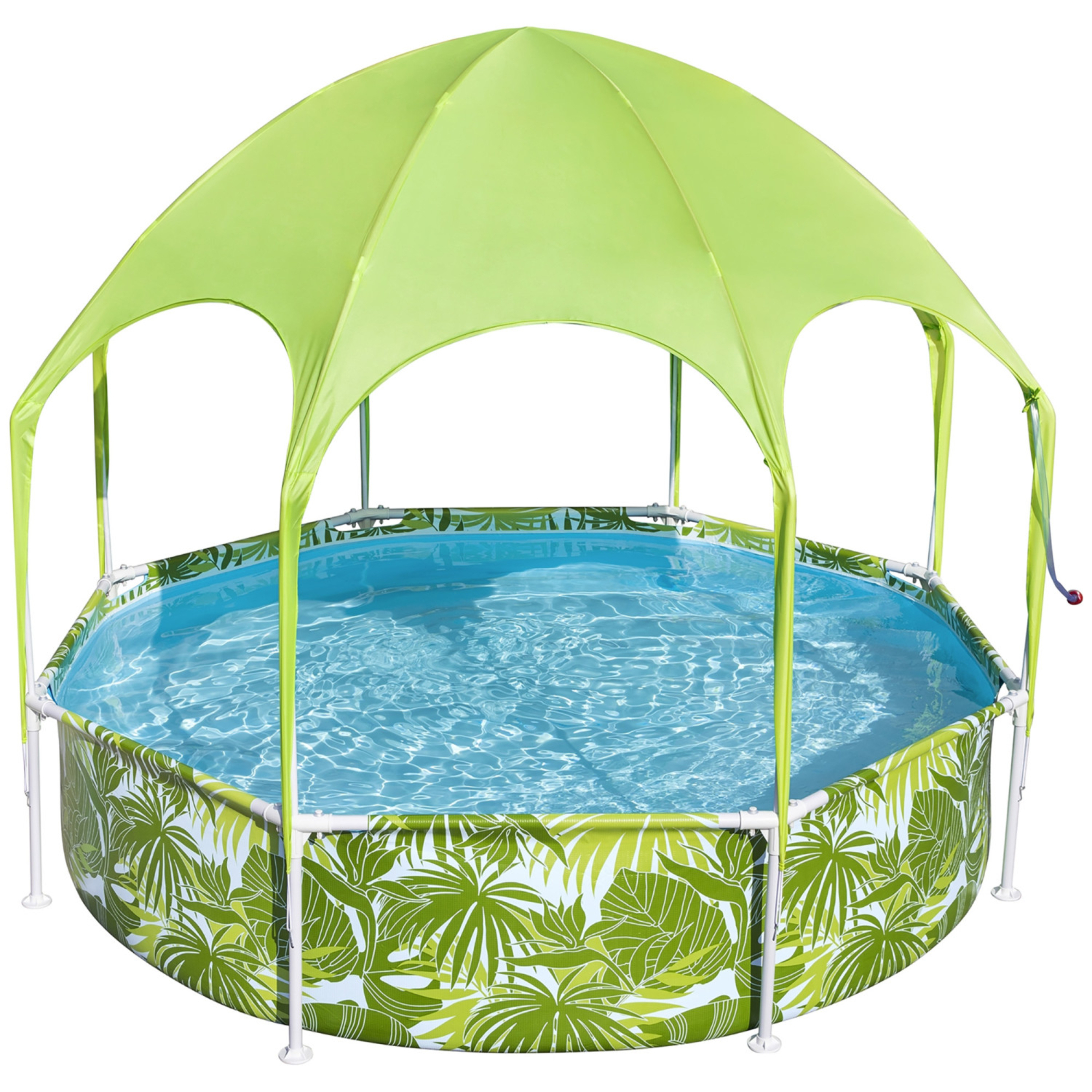Bestway H2OGO! Splash-In-Shade Play Pool, 8' x 20", UV Safe Shade Cover With Water Mister, Kids Pool